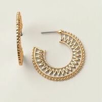 Woven Glow Hoop Earrings - FINAL SALE - Thumbnail 1
