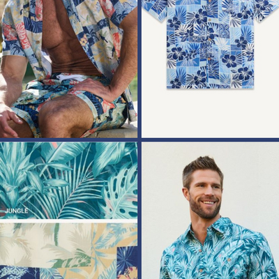 Men's printed button down shirt