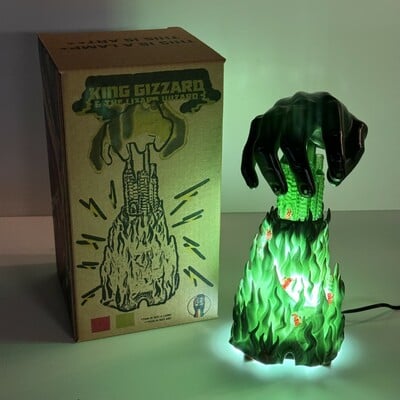 I'm in your mind fuzz art lamp - green 002
