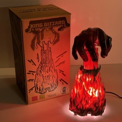 I'm in your mind fuzz art lamp - magenta 001