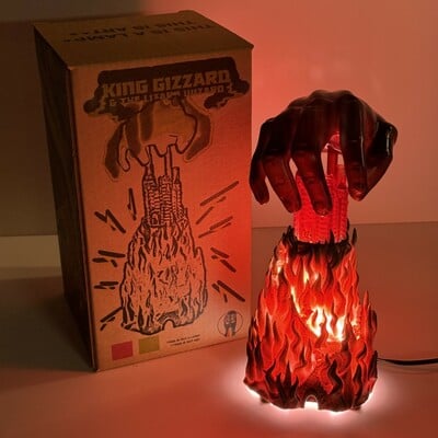 I'm in your mind fuzz art lamp - magenta 002