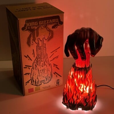 I'm in your mind fuzz art lamp - magenta 004