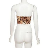 Sexy and versatile strapless leopard print top - Thumbnail 4