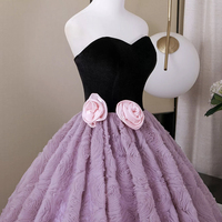 Fashion Lavender Flower A-Line Sweetheart Backless Formal Gown - Thumbnail 2