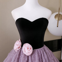 Fashion Lavender Flower A-Line Sweetheart Backless Formal Gown - Thumbnail 3