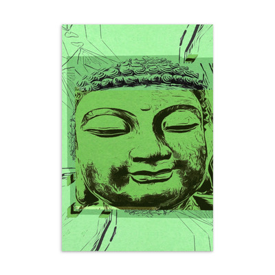 THRIVING BUDDHA Postcard by Pixellitist