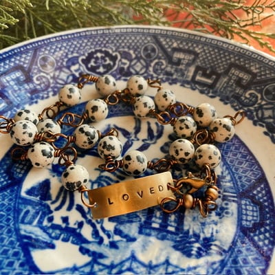  “Loved” no.02 beaded wrap bracelet 