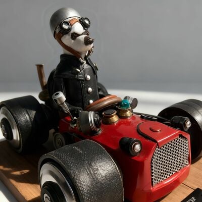 Art sculpture by gianluigi punzo "racing soul in metal" 