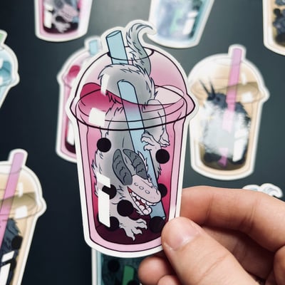 Bubble tea hadrian sticker 