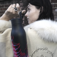 Centipede Water Bottle - Black / Pink - Thumbnail 4