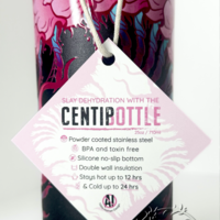 Centipede Water Bottle - Black / Pink - Thumbnail 6