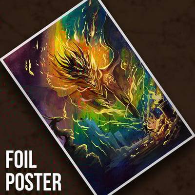 Epic dragon - premium metallic poster - Thumbnail 1