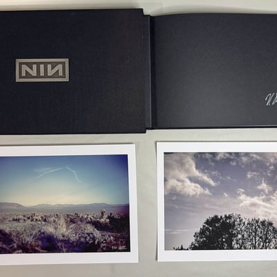 Signed album + print pairing: nin "ghosts i-iv" deluxe edition set with two prints