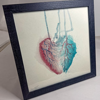 heart (light) - FRAMED giclée print - 12" x 12" album edition - Thumbnail 1