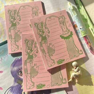 Risograph memo pad