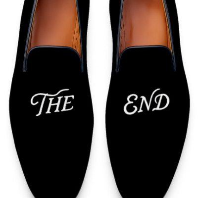 Crafted leather classic the end black velvet loafers men shoes 