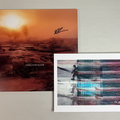 Signed album + print pairing: nin "y34rz3r0r3m1x3d" vinyl with signed print - Thumbnail 1