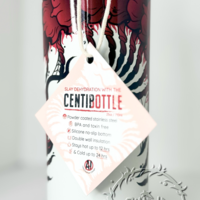 Centipede Water Bottle - White / Red - Thumbnail 5
