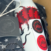 Centipede Water Bottle - White / Red - Thumbnail 1