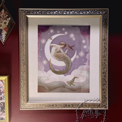Moon mermaid - 8.5 x 11" print