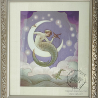 Moon Mermaid - 8.5 X 11" Print - Thumbnail 3