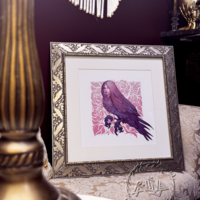 Harpy in the Rosebush - 12 X 12" Print - Thumbnail 1