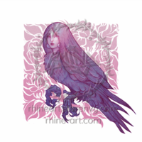 Harpy in the Rosebush - 12 X 12" Print - Thumbnail 4