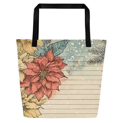 List me  all-over print large tote bag