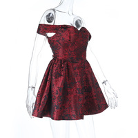 Elegant fitted long-sleeved A-line dress - Thumbnail 5