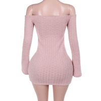 Stylish off-the-shoulder bodycon dress - Thumbnail 3