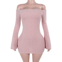 Stylish off-the-shoulder bodycon dress - Thumbnail 6