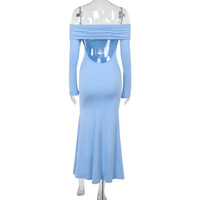 Sexy design off-the-shoulder backless dress - Thumbnail 3