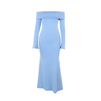 Sexy design off-the-shoulder backless dress - Thumbnail 5