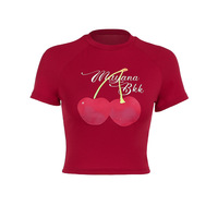 Trendy raglan sleeve top with fruit print - Thumbnail 5