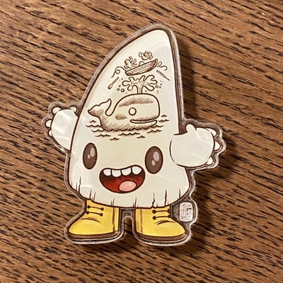 Scrimmy 2” acrylic magnet