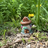 Brown Mushroom House Decorative Jar - Thumbnail 7