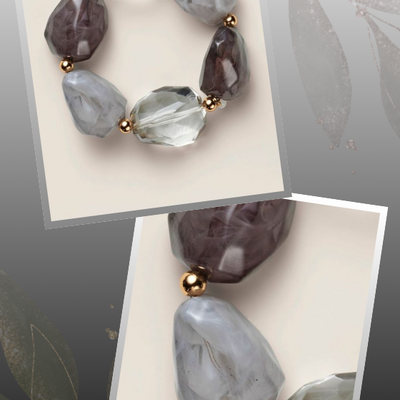 Smoke & mirrors lucite bracelet