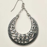Boho Eclipse Hoop Drop Earrings - Thumbnail 1