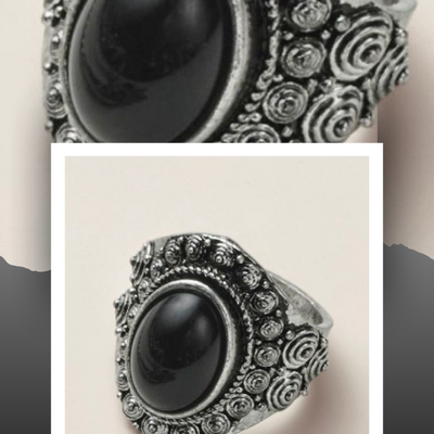 Boho eclipse statement ring