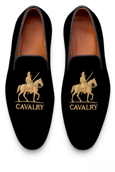 Crafted Leather Classic Custom Made Black Velvet Loafers Shoes BOTH FOR MEN/WOMEN