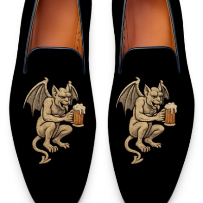 Crafted leather classic black velvet loafers shoes both for men/women available all size - Thumbnail 4