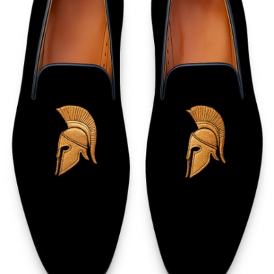 Crafted leather classic spartan black velvet loafers shoes both for men/women available all size - Thumbnail 3