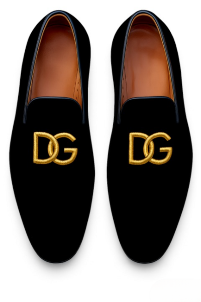Crafted Leather Classic Black Velvet Loafers Men Shoes 