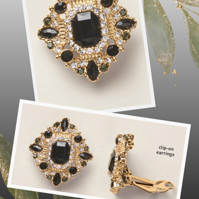 Glimmer hour clip on earrings