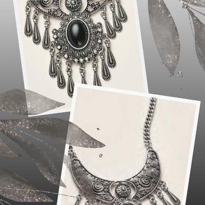 Boho eclipse statement necklace