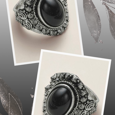 Boho eclipse statement ring