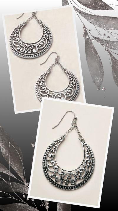 Boho Eclipse Hoop Drop Earrings