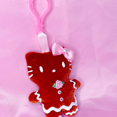 Hello gingerbread bag charm 