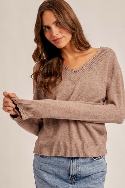 Scalloped Edge Sweater