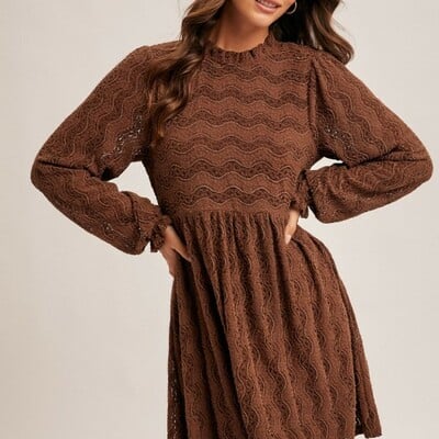 Mocha lace dress